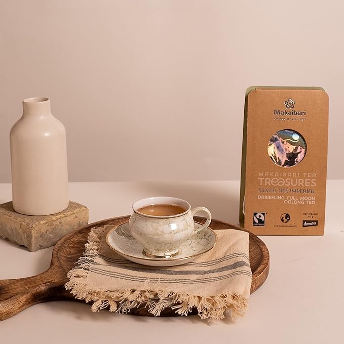 Makaibari Tea Treasures-Makaibari Silver Tips Imperial, Organic Oolong Handmade Whole Leaf Tea, 50 Grams