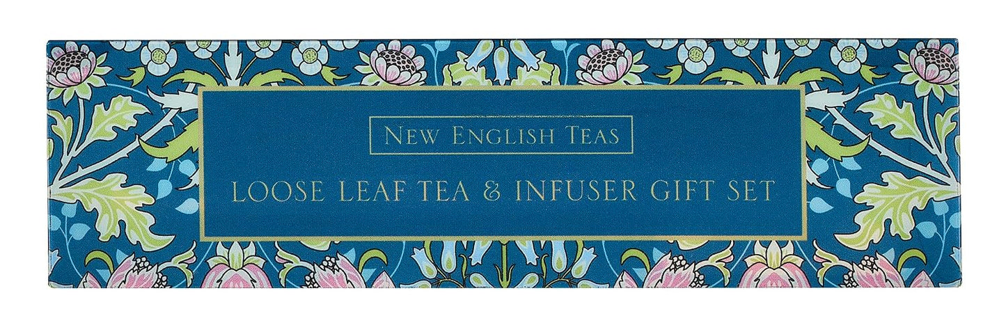 New English Teas Song Thrush Tea Infuser Set with 2.5 oz Loose Leaf Tea | Black Tea, English Breakfast, Earl Grey + Infuser Included, Gifts for Tea Lovers