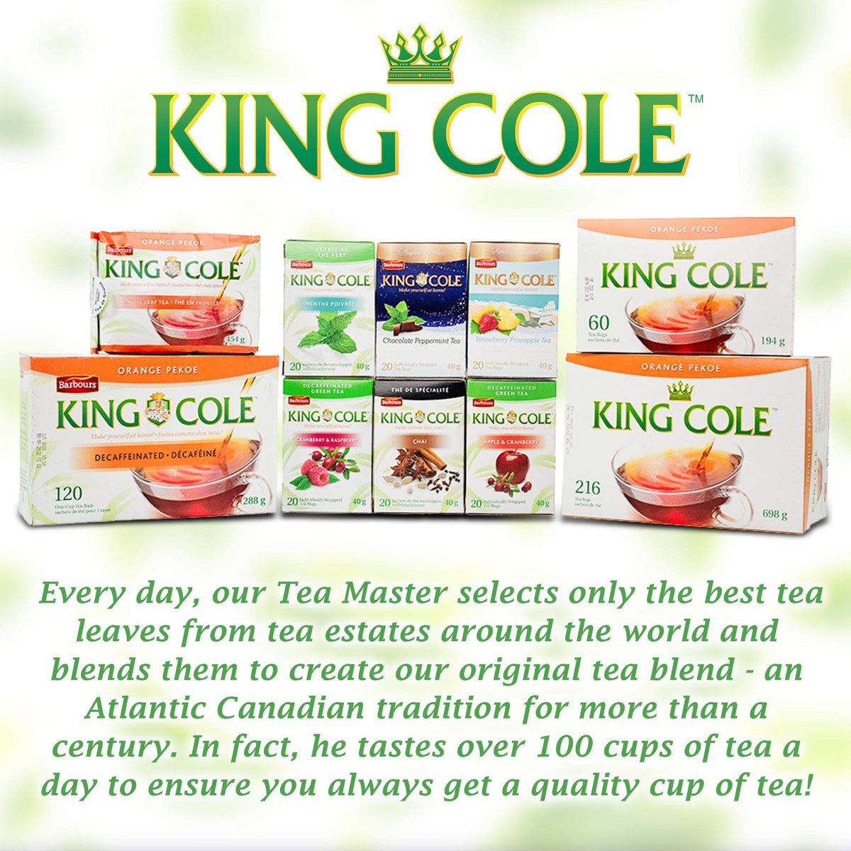 King Cole Orange Pekoe Tea Bags (216 Count), Premium Quality Orange Pekoe Tea Loose Leaf Tea Bags – 216 Orange Pekoe Tea Box