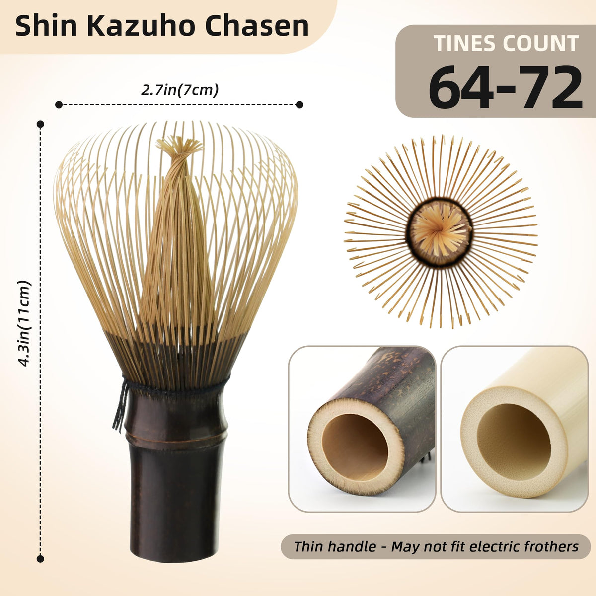 ECOLEMON Handcrafted Shin Chasen, Matcha Whisk for Matcha Ceremonial Grade