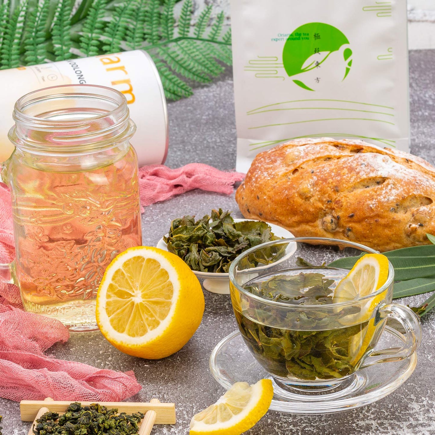 Oriarm Anxi Tieguanyin Oolong Tea 1000g (Pack of 2) - Chinese Ti Kuan Yin Loose Leaf Tea Clean Aroma