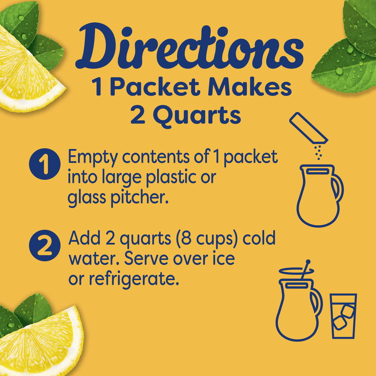 Crystal Light Decaf Iced Tea Drink Mix, Natural Lemon Flavor (12-Quart), 1.5-Ounce Packages (Pack of 4)