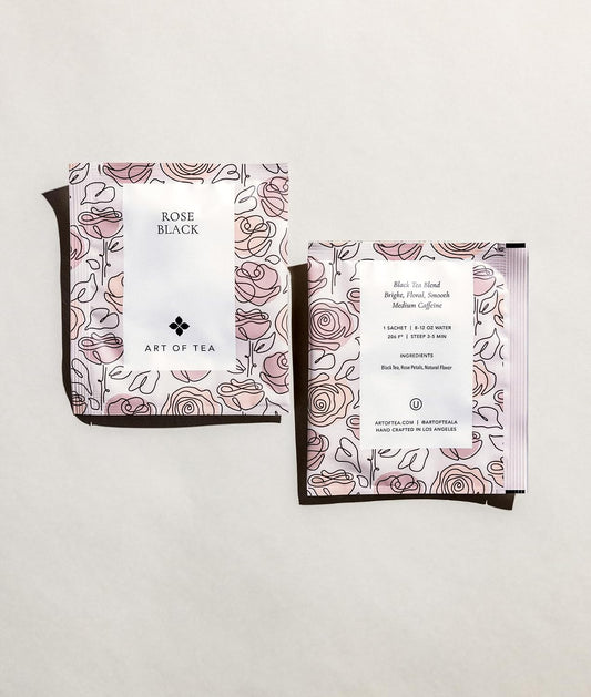 Art of Tea Rose Black Tea, 50 Count Premium Floral Black Tea Bags, Smooth Caffeinated Black Tea with Rose Petals, Gourmet Aromatic Tea Bags for Morning or Afternoon Tea