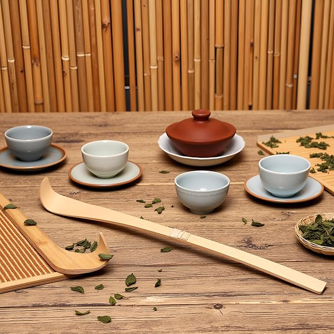 Brown Bamboo Matcha Scoop Japanese Chashaku Hooked Green Tea Spoon for Tea Ceremony 18cm, Tea Scoops, Matcha Spoon, Bamboo Scoop, Coffee
