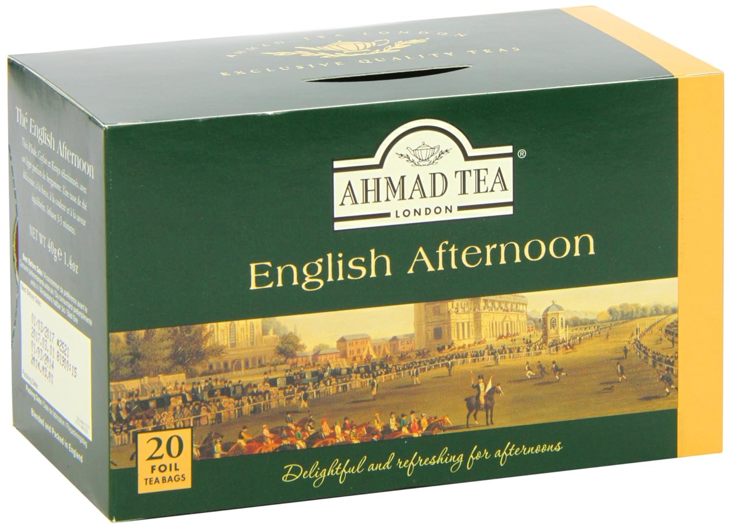 Ahmad Tea Black Tea, English Afternoon Teabags, 20 ct (Pack of 1) - Caffeinated and Sugar-Free