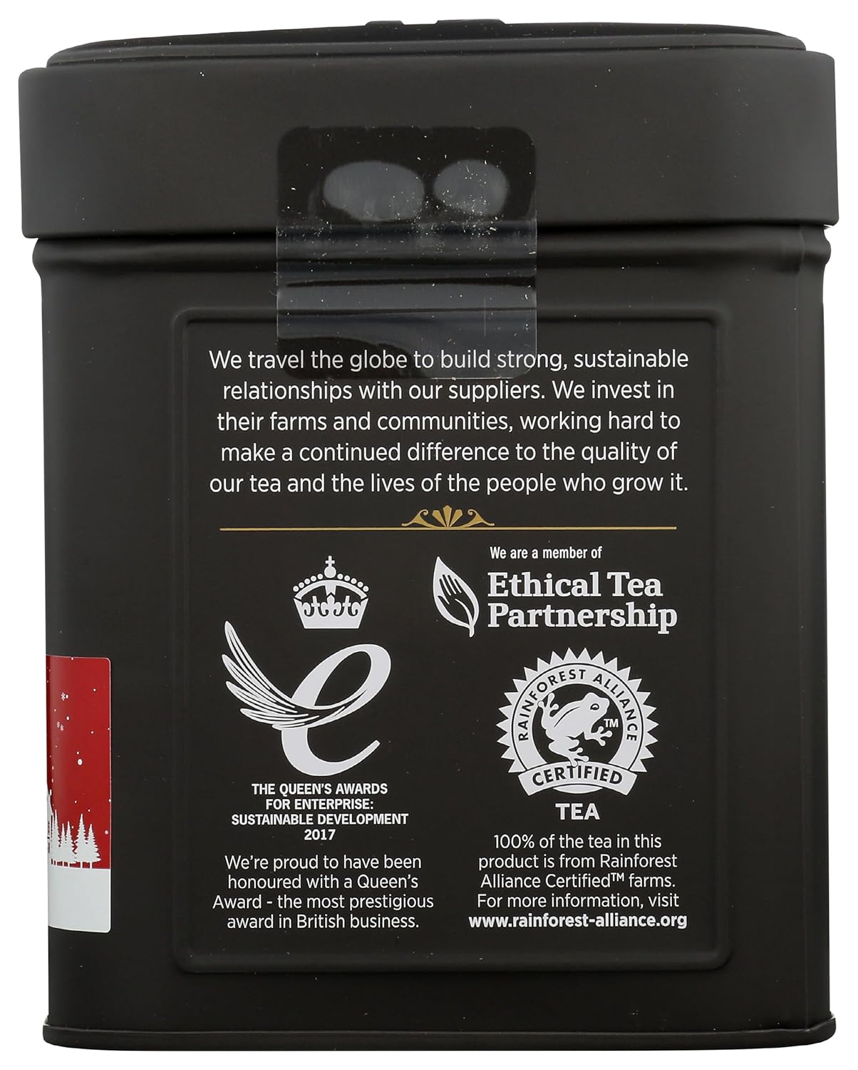 Taylors of Harrogate Spiced Christmas, Holiday Black Tea, Loose Leaf, 4.41 Ounce Tin Caddy, Deep, Festive and Spiced, Caffeinated, Premium Whole Leaf Tea