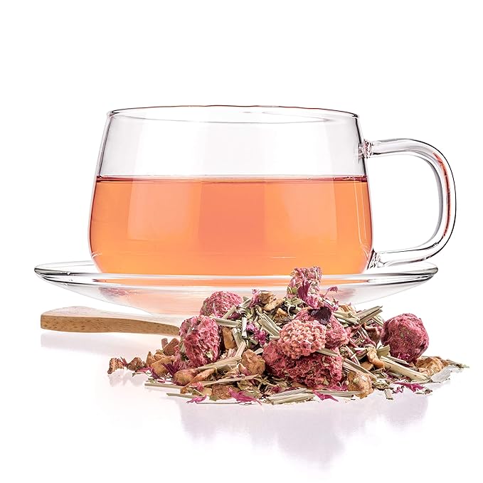 Tealyra - Raspberry Relaxation - Herbal Loose Leaf Tea - Lemon Verbena - Hibiscus - Lemongrass - Calming Relaxing Bed Time Tea - Caffeine Free