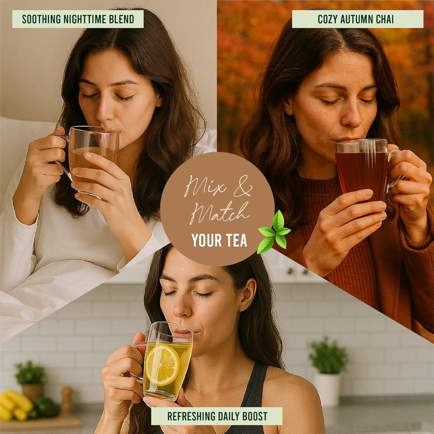 Loose Leaf Tea Sampler - Tea Gift Set Box – 8 Unique Flavors with Stainless Steel Infuser | Vanilla Chai, Jasmine, Lemon Honey & More | Tea Gift Set for Women and Men - Set of 9 - Gifts For Mom
