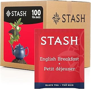 Stash Tea English Breakfast Black Tea, Box of 100 Tea Bags