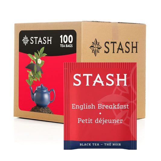 Stash Tea English Breakfast Black Tea, Box of 100 Tea Bags