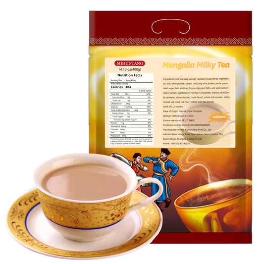 MIHUNTANG 世纪牧场Mongolia Traditional Instant Milk Tea Powder 400g Salty milk tea breakfast instant drink蒙古族传统速溶奶茶粉 咸味奶茶 早餐速溶饮料