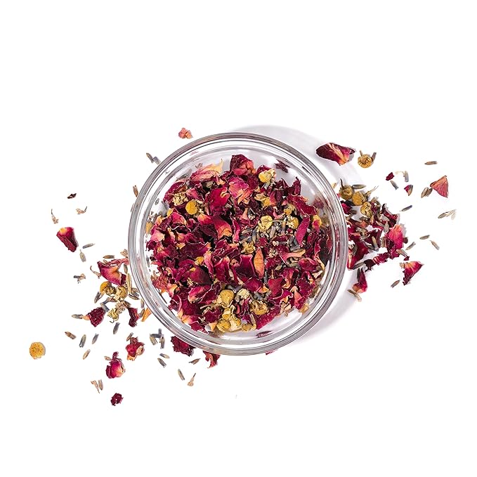 Garden Party Herbal Tea by Mindful Moon – Relaxation Blend with Chamomile, Lavender & Rose – Caffeine-Free, Loose Leaf (Mini)