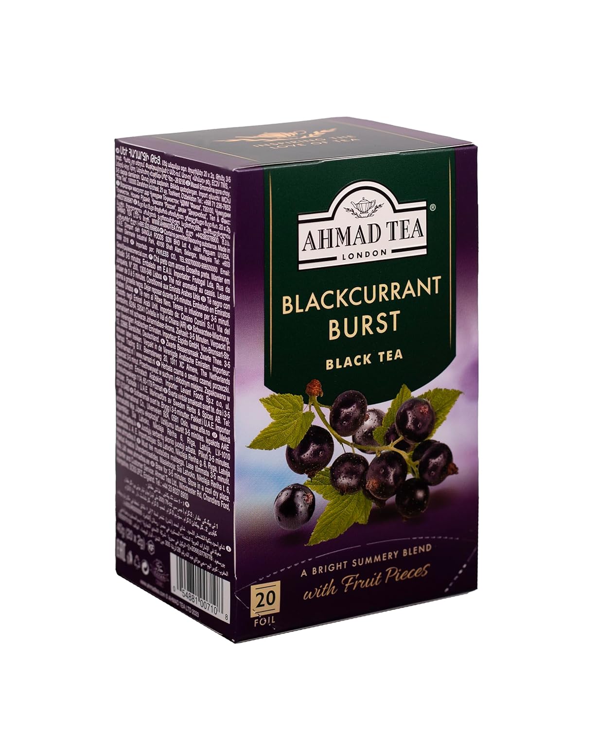 Ahmad Tea Blackcurrant Burst, 20 Count (Pack of 6)