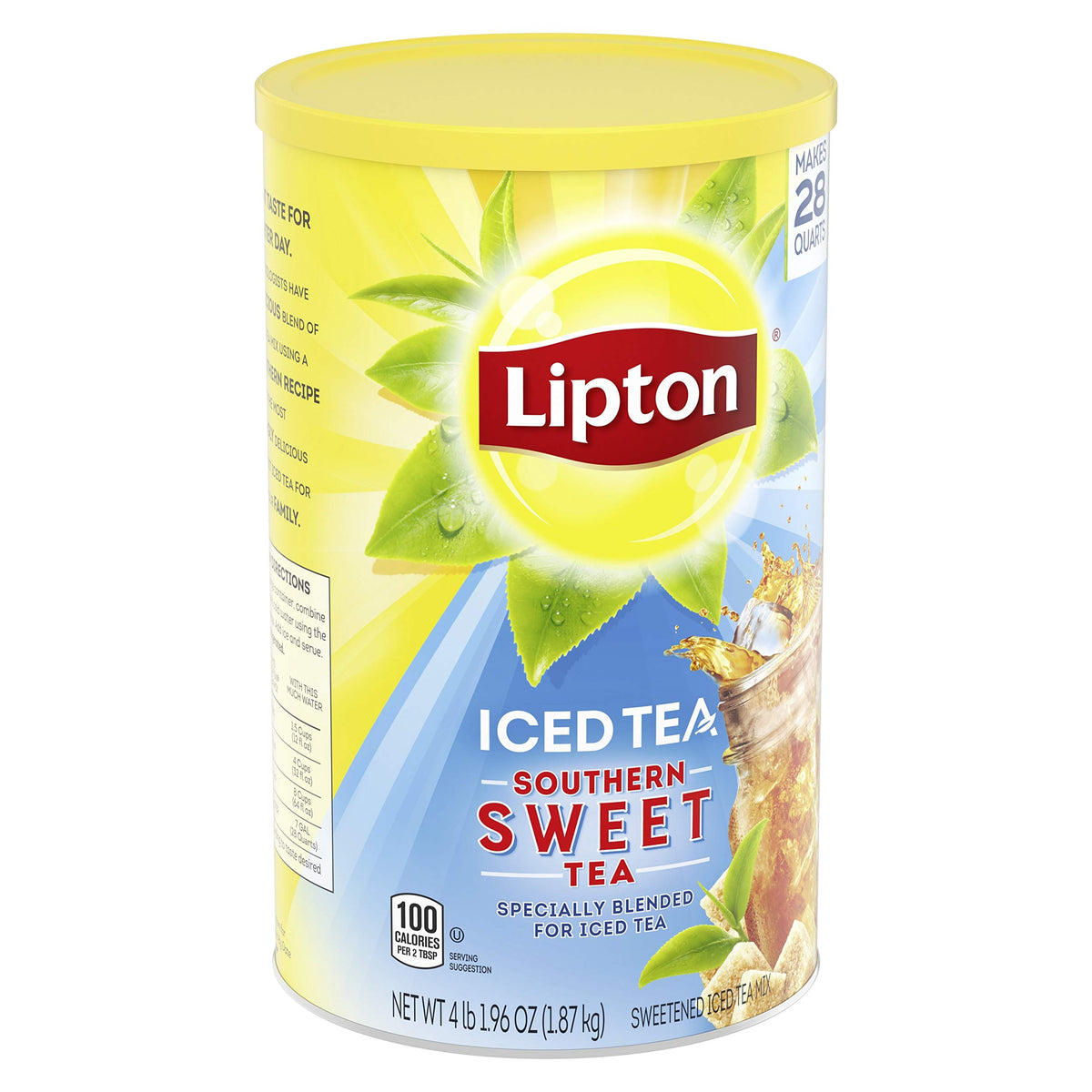 Lipton Iced Tea Mix Southern Sweet Tea, 28 qt, 1 Count