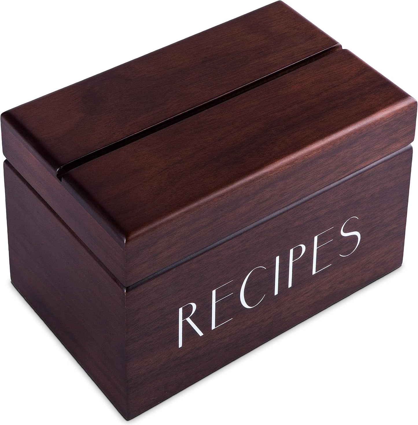 Apace Living (Dark Walnut) - Tea Box 8 Compartments + Recipe Box