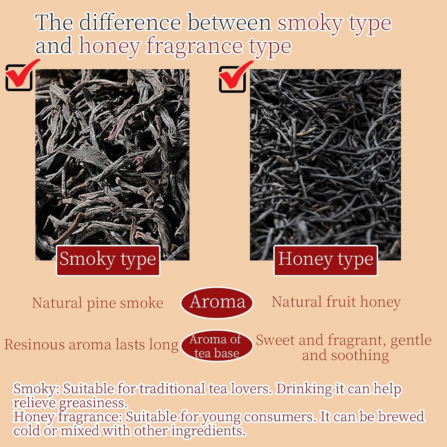 Lingyunxi Smoky Lapsang Souchong Tea Black Tea Loose Leaf Wuyi Mountain Chinese Tea| Pine Smoke&Longan Aroma Mellow Taste| No Bitter| Picked in Spring| Fully Fermented Tea 4.23oz/120g 正山小种 红茶 烟熏正山小种