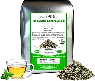 Greenhilltea Tea Green Tea, Full Leaf, Loose Leaf, Full Body Green Tea, 16 Ounce Bag