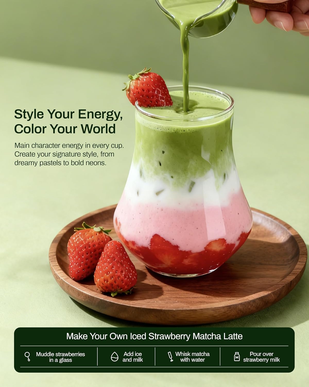Viberon Organic Ceremonial Matcha Green Tea Powder - Premium Ceremonial Grade, USDA Certified, First Spring Harvest, 100% Pure - Sugar Free, Gluten Free (40g / 1.4oz Tin)