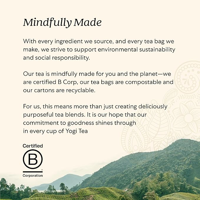 Yogi Tea Bright Peach Positive Energy Tea - 16 Tea Bags per Pack (6 Packs) - Organic Tea to Support Focus & Energy - Includes Oolong Tea Leaf, White Hibiscus Flower, Rose Hips & More