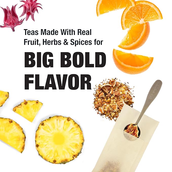 Tiesta Tea - Top Loose Leaf Tea Gift Box, High to Non-Caffeinated Assorted Blends, 5 Pouched Bags for Hot & Iced Brews Variety Pack, Green, Herbal, Black & Fruit