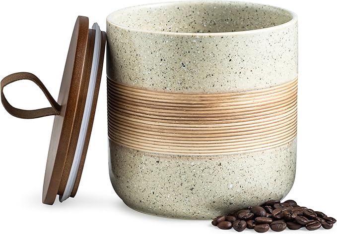 Spice Jars with Lid, Coffee Container Kitchen Food Storage Jars for Spice Sugar Tea Bag, Stackable D