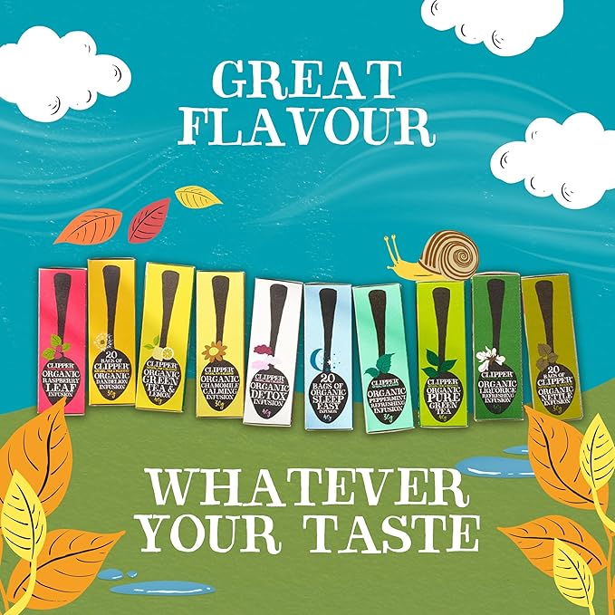 Clipper Tea Lemon & Ginger Teabags – Caffeine Free, USDA Organic, Great Hot or Iced – Aromatic, Natural, Fair & Delicious – 50 Tea Bags