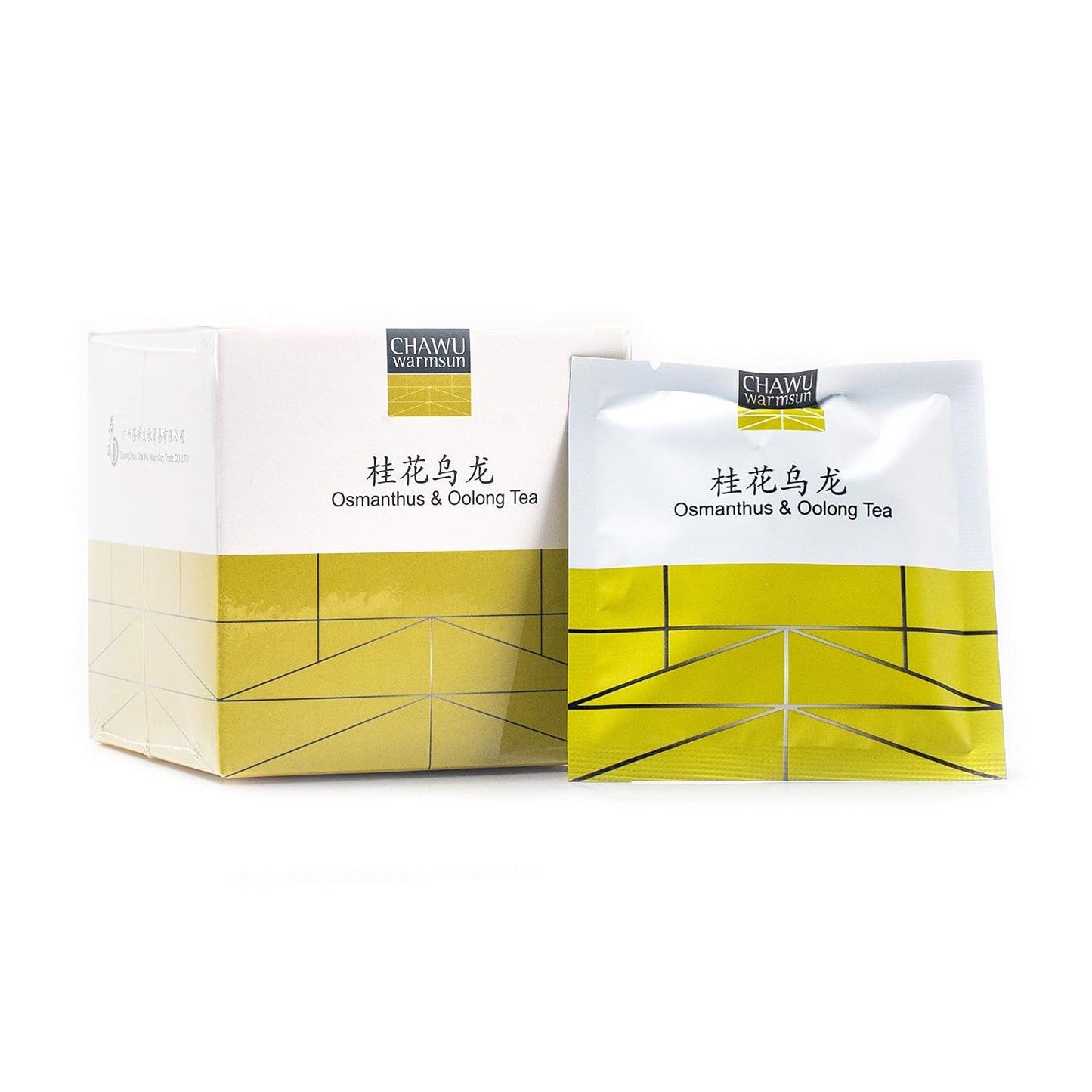ChaWuWarmSun Osmanthus Oolong Tea Bags, 16 Count, 8 Bags/Box Pack of 2 | Light Roasting TieGuanYin With Natural Osmanthus. Mellow Smooth Taste Without Bitterness. Chinese Oolong Infusion.