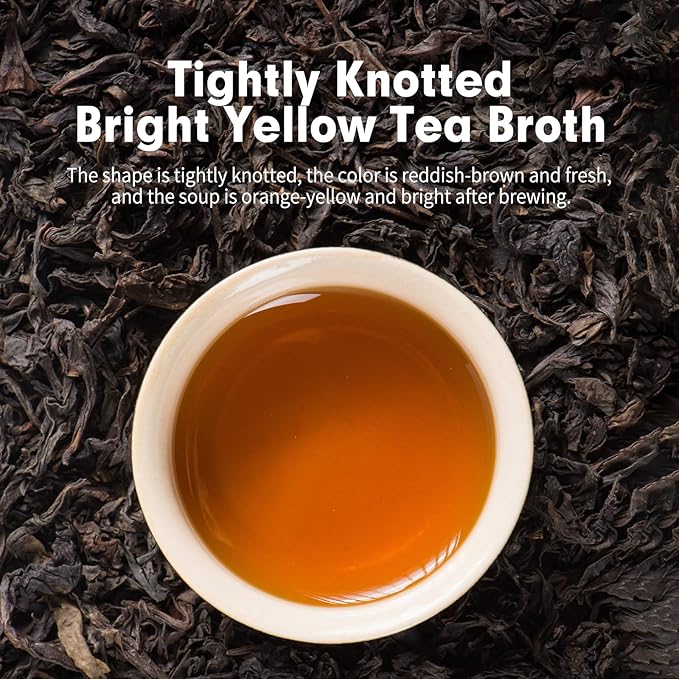 YUANSHENG Dahongpao Oolong Tea, Fujian Wuyi Rock Oolong Tea Loose Leaf with Nectar Aroma, Dark and Moist, Natural High Mountain Chinese Tea Dahongpao Big Red Robe 3.53Oz (100g) 特级大红袍 乌龙茶 中国功夫岩茶