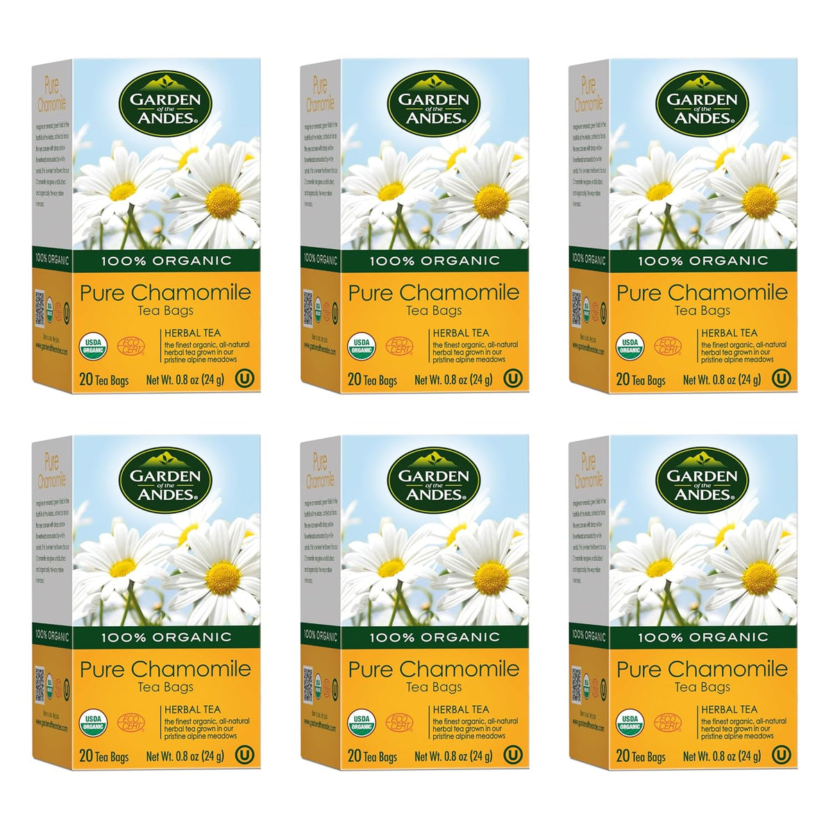 Garden of the Andes Kosher Organic Chamomile Herbal Tea