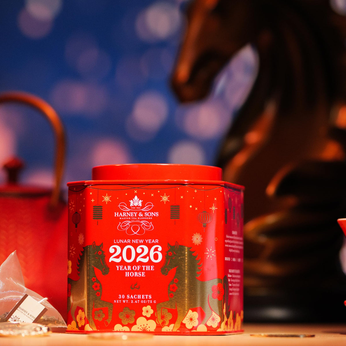 Harney & Sons Lunar New Year 2026 Tea, Year of the Horse, Lunar New Year Gift, Black tea with toasted rice, coconut, ses