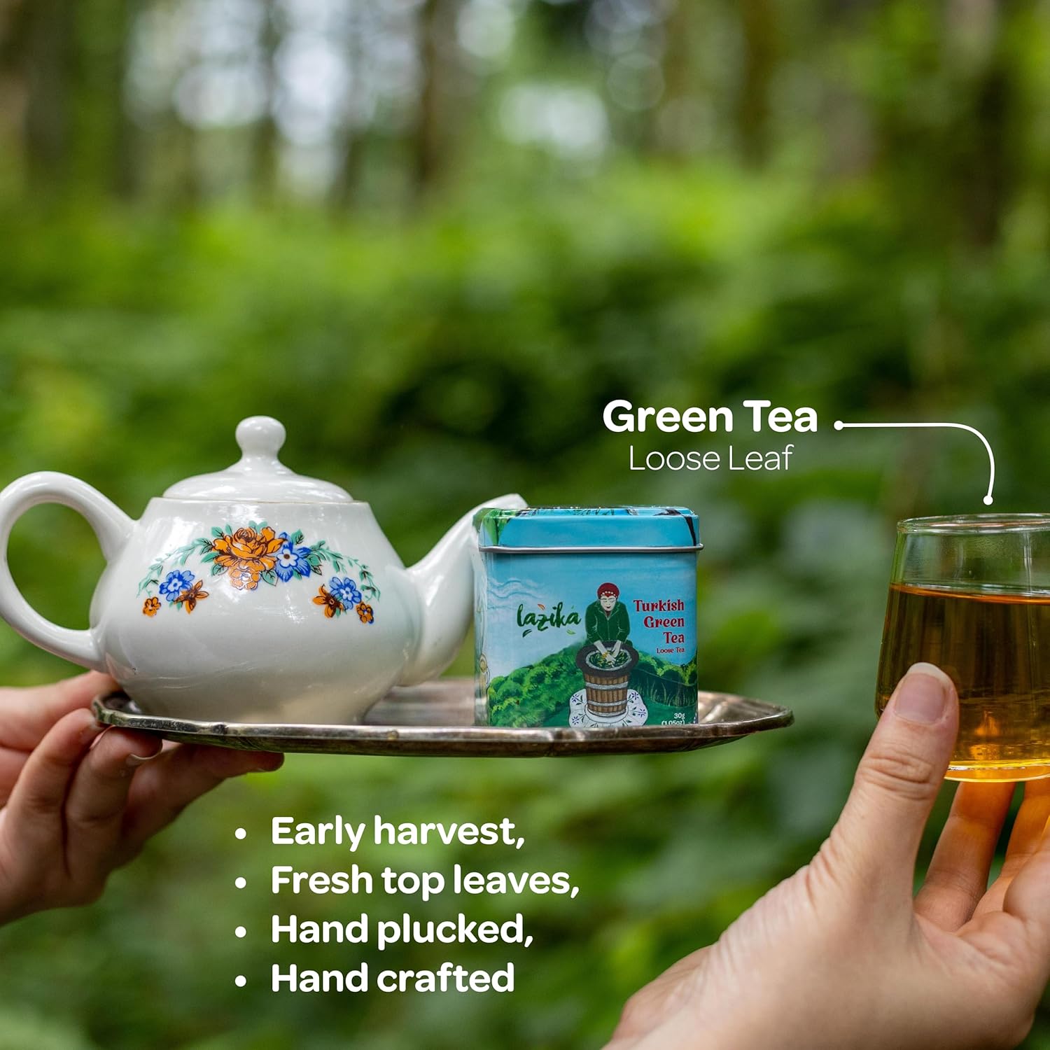 Lazika Loose Leaf Tea Set, Black Tea, Green Tea, Earl Grey, Tea Gift Set for Tea Lovers, 3.35 Oz (Pack of 3)