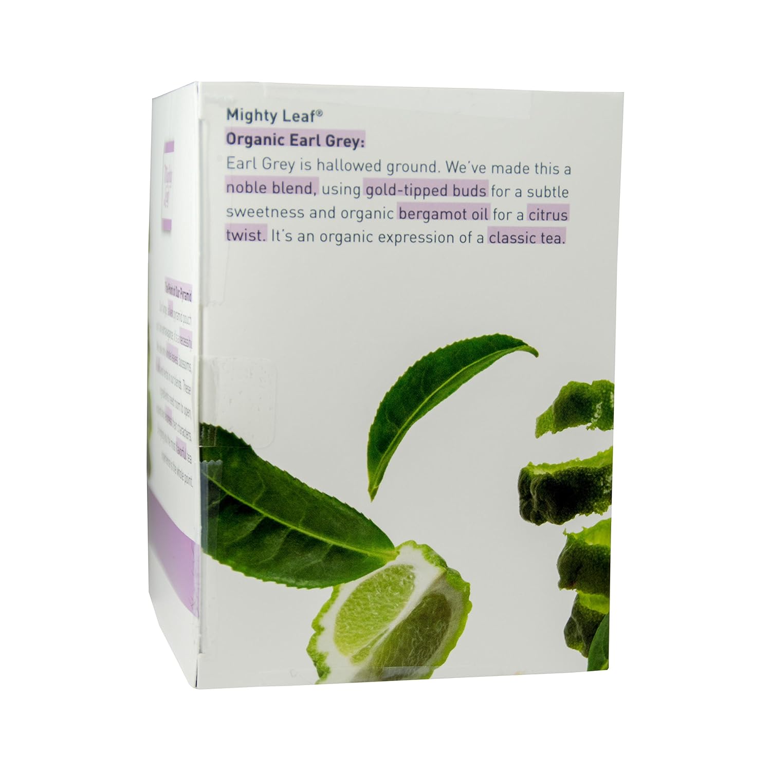 Mighty Leaf Whole Leaf, Tea Organic Earl Grey, 15 Tea Bags Individual Pyramid-Style Tea Sachets of Organic Caffeinated Black Tea with Organic Bergamot, Delicious Hot or Iced