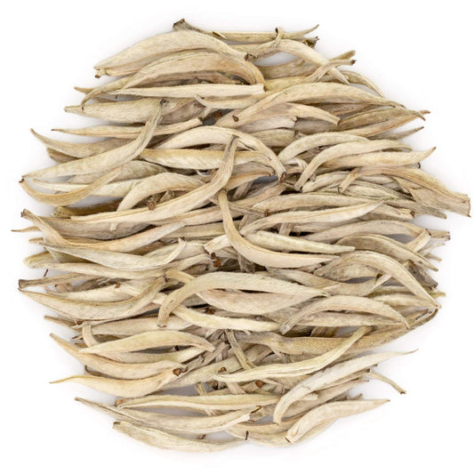 Oriarm Imperial Yunnan Silver Needle White Tea Loose Leaf - Bai Hao Yinzhen Chinese Silver Tips Tea- Caffeine Level Low - 1000g (35.3-ounce) (4 x 250g Bags)