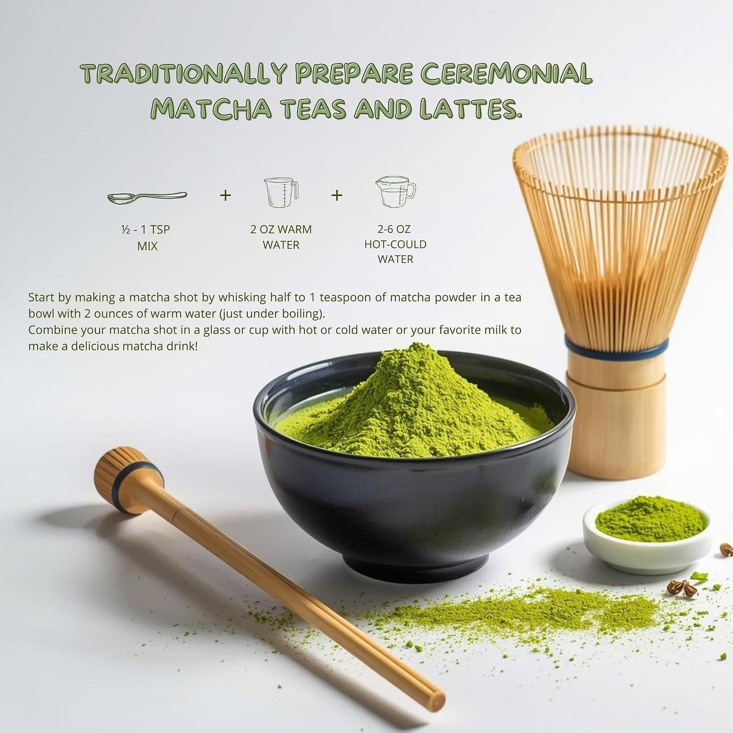 Culinary Premium Grade Matcha Powder – 100% Japanese Matcha, Green Tea Powder for Lattes, Baking &amp; Smoothies, Smooth Flavor, Antioxidants &amp; Clean Energy, Shade-Grown &amp; Stone-Ground – 2 oz