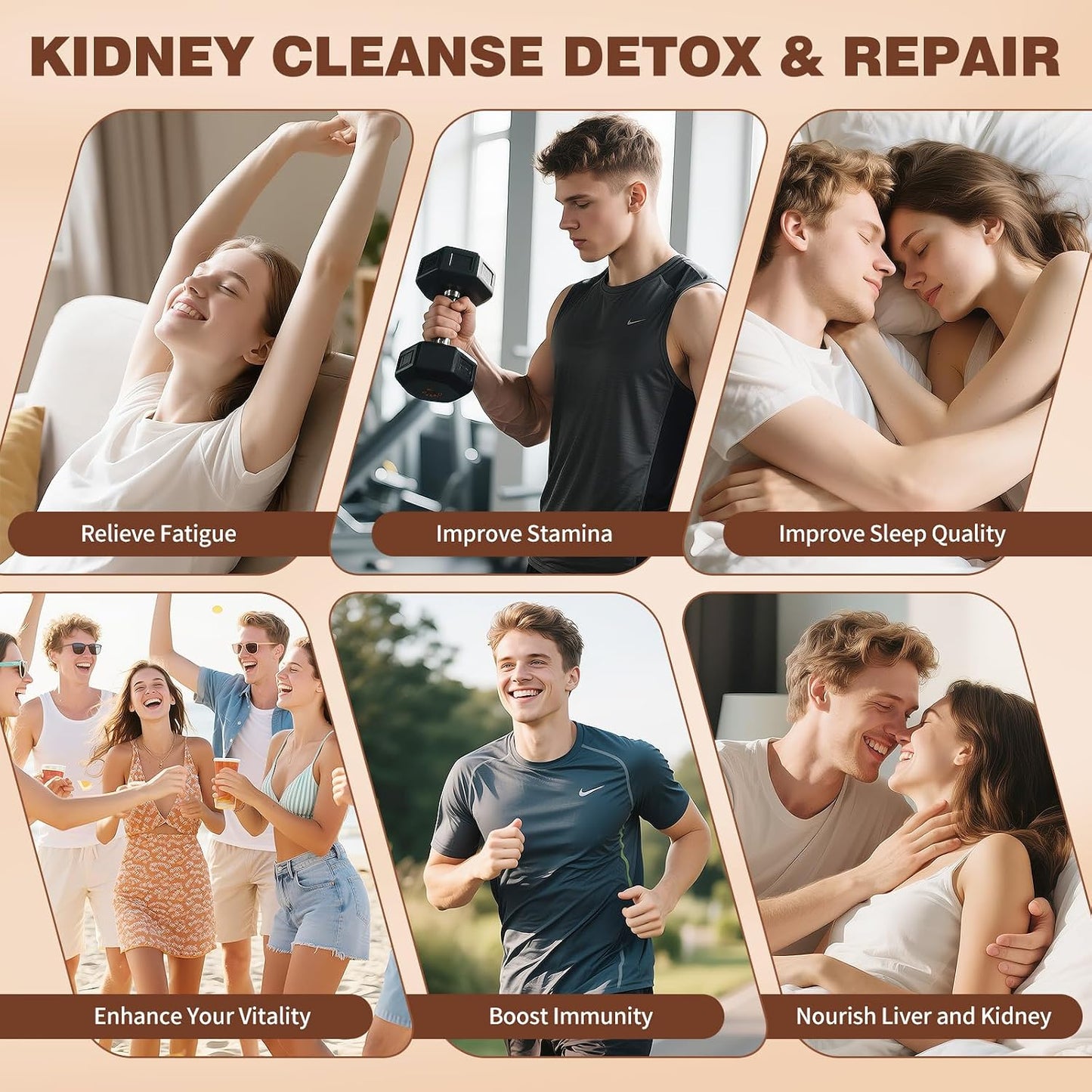 Kidney Tea Formula Ginseng Six Treasure Tea, Ginseng &amp; Mulberry Herbal Tea, Kidney Cleanse Detox &amp; Repair, Traditional Chinese Herbal Tea Bags, Five Treasures Teas For Men Women (60 Bags/1 Pack)