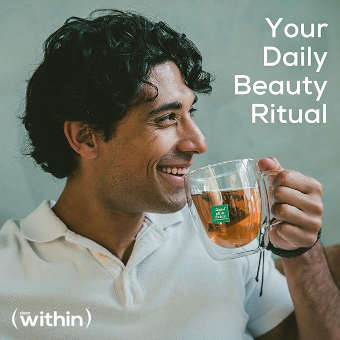 Clear Within Skin Detox Tea – 6 Natural Ingredients for Glowing Skin, Supports Digestion & Gut Health, Promotes Relaxation, Detoxifies Naturally