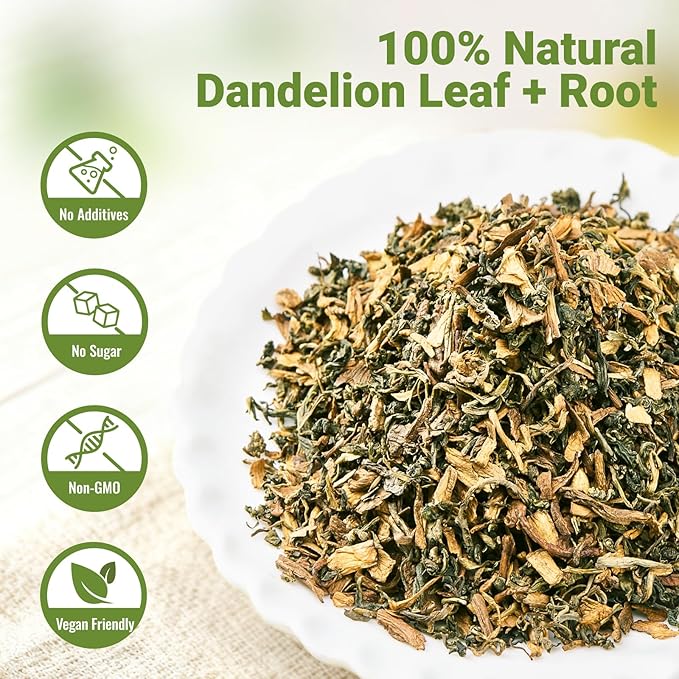 Premium 150 Dandelion Tea Bags - Pure | Caffeine Free - No Additives & Non-GMO
