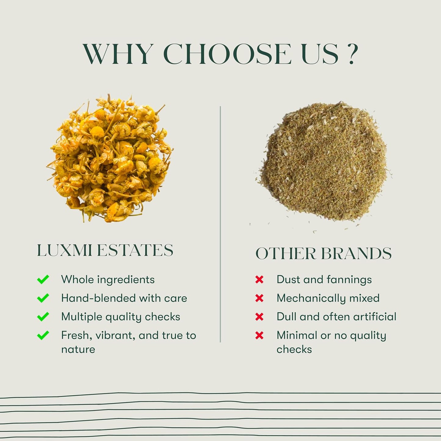 Luxmi Estates Chamomile Honey Loose Leaf Tea 50g/1.76oz (25 Cups) for Relaxation &amp; Calm | Caffeine Free