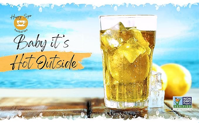 Happy Sips Herbal Tea – Turmeric Delight - Made of 11 Non-GMO Natural Herbs & Spices with No Artificial Flavor, Colors, or Additives, 100% Naturally Caffeine Free, 20 Individually Wrapped Tea Bags (Pack of 1)