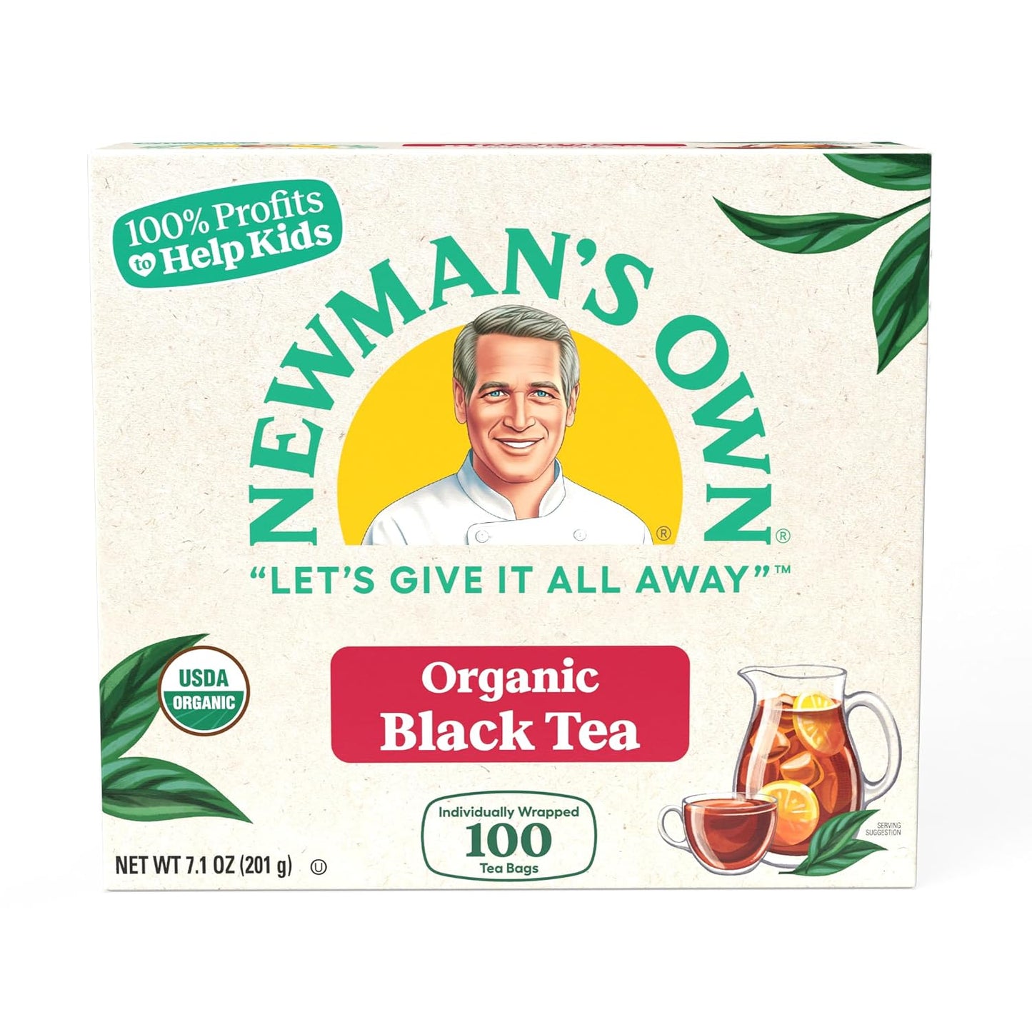 Newman's Own Organic Black Tea - 100 Bags,7.1 OZ.