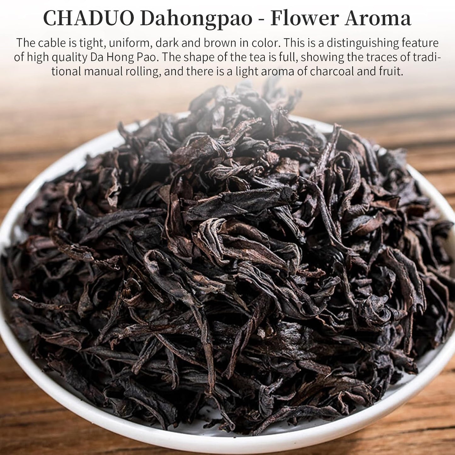 CHADUO Dahongpao Oolong Tea Loose Leaf Wuyi Da Hong Pao Big Red Robe Oolong Tea Fujian Wuyi Mountain Core Area Natural Orchid Fragrance Grade AAA大红袍 4.23oz/120g 花香型 大红袍乌龙茶 武夷岩茶