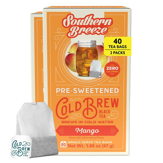 Southern Breeze Cold Brew Sweet Tea Mango Iced Tea 20 Tea Bags