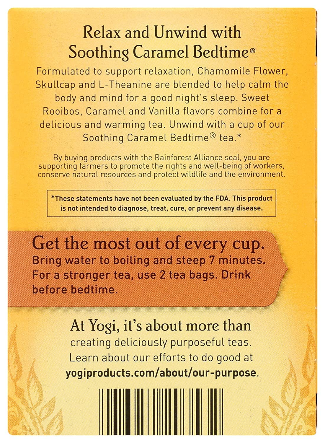 Yogi Tea, Soothing Caramel Bedtime, 16 Count - Pack of 2