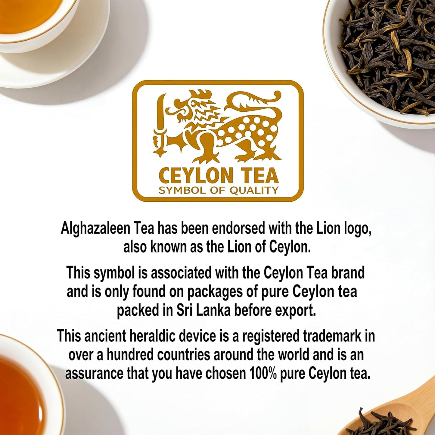 Alghazaleen Tea - Pure Ceylon Black Loose Leaf Tea, 16 oz (454 g) Box