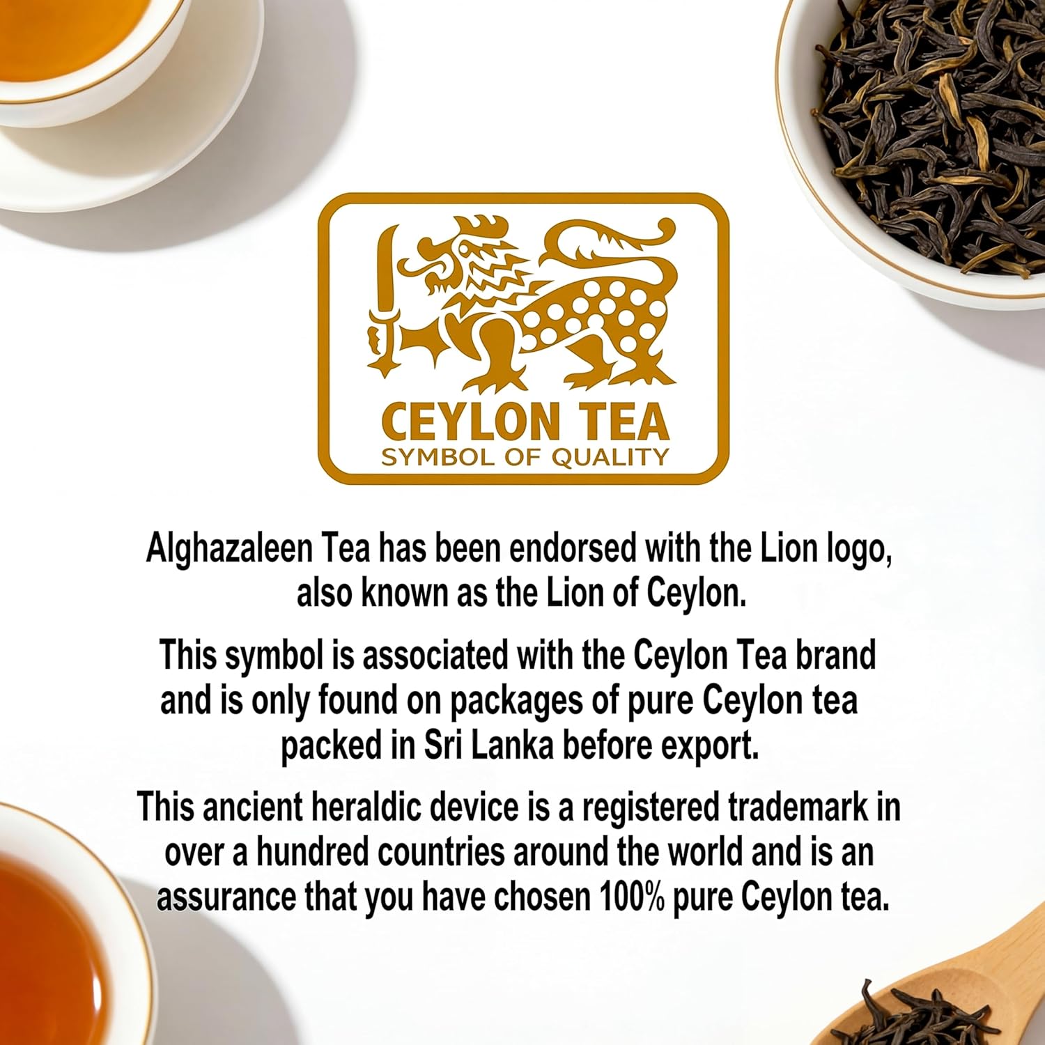 Alghazaleen Tea - Pure Ceylon Black Loose Leaf Tea, 16 oz (454 g) Box