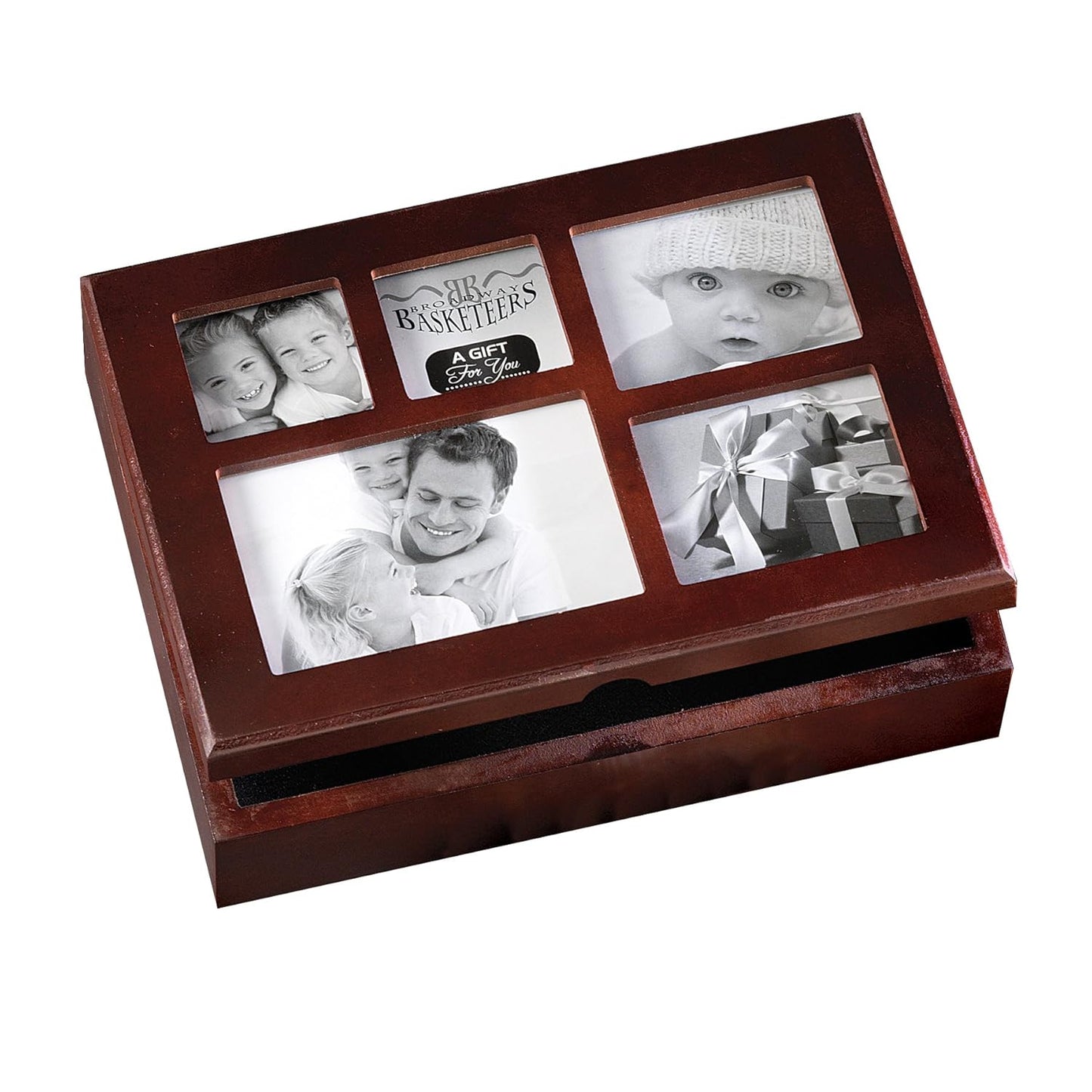 Photo Gift Box with Lid, Gifts Gourmet Food - Teas, Cocoas, Cookies, Snacks & Sweets Care Package for Women, Men, Holiday, Families, Memory Box for Thinking of You, Get Well, Anniversary, Thank You