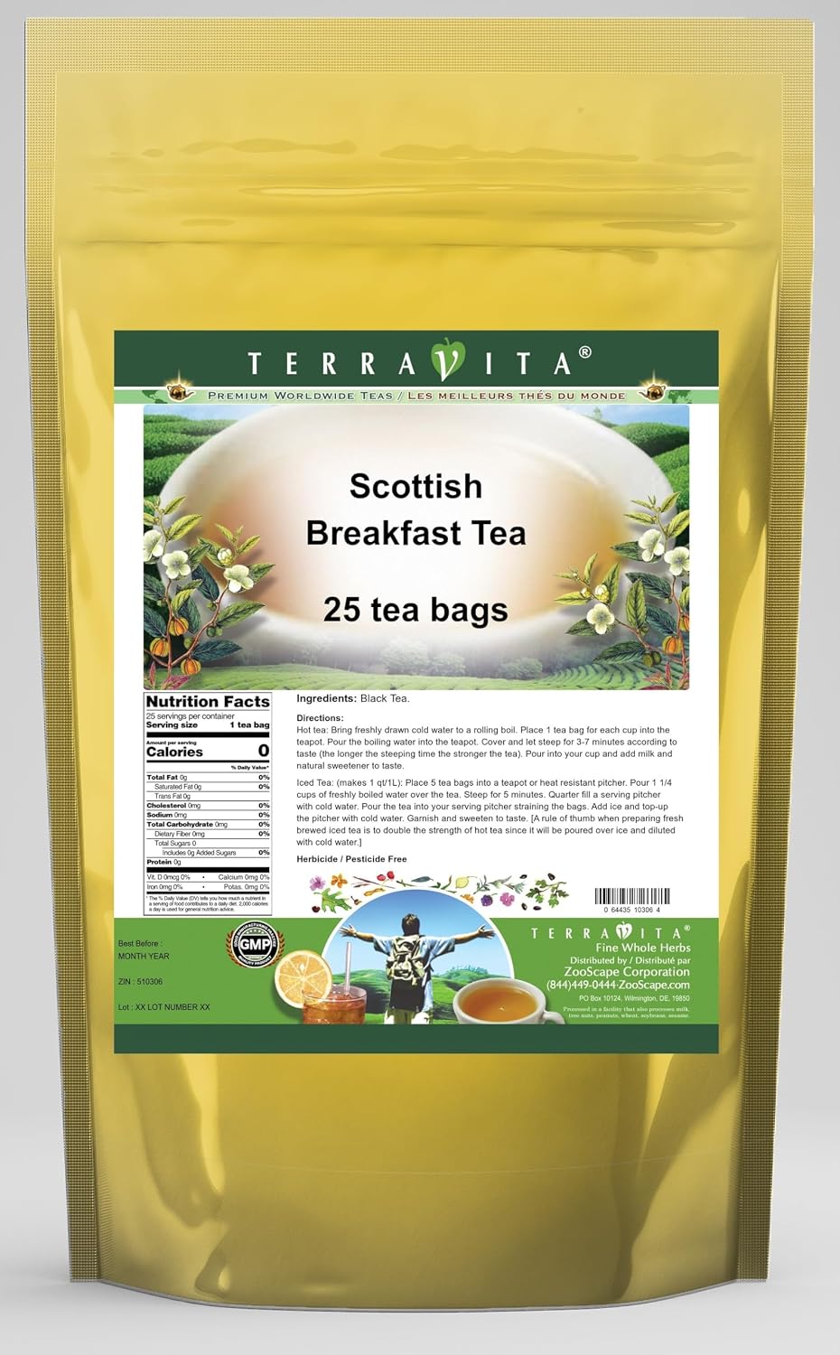 Scottish Breakfast Tea (25 tea bags, ZIN: 510306)