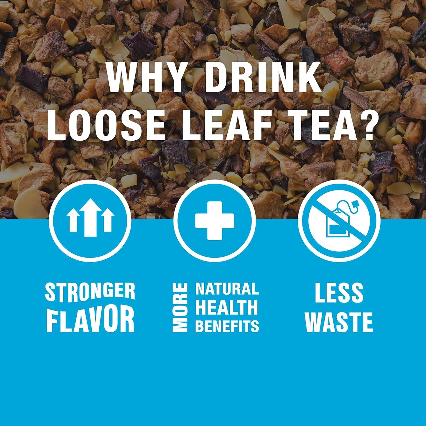 Tiesta Tea - Nutty Almond Cream, Loose Leaf, Cinnamon Almond Herbal Tea | Premium Non-Caffeinated Blend, Make Hot or Iced &amp; Brews Up to 25 Cups, 12.6oz Resealable Pouch, Pack of 6