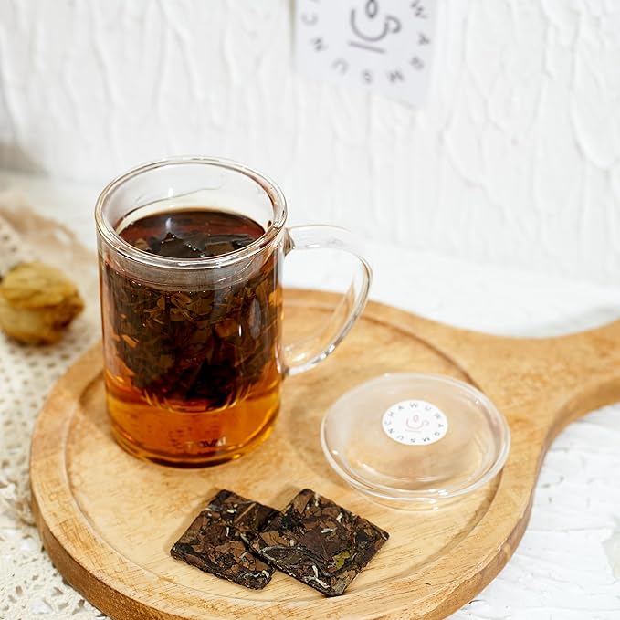 ChaWuWarmSun-[B] White Tea Flaky,20 piece/Box,FuDing Aged ShouMei BaiCha Loose Leaf Tea,Individual Packing