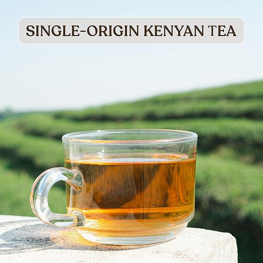 Akina Single-Origin Cardamom Black Tea Bags | 100% Naturally Flavored Tea, Kenyan Origin, Gourmet, beverage, Support Digestive Health and Heart Health (25 String & Tag Bags, 50g)